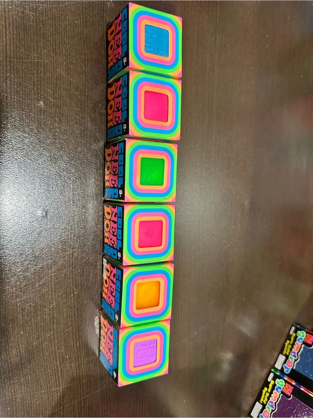 NEE DOH Cool Cube Fidget Toy - Assorted Bright Colors - pick one! Mini!